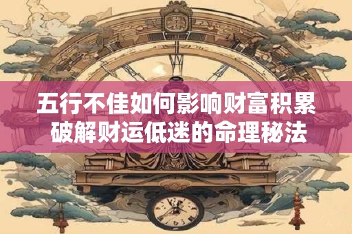 五行不佳如何影响财富积累 破解财运低迷的命理秘法