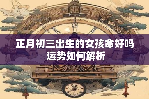 正月初三出生的女孩命好吗 运势如何解析