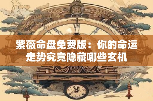 紫薇命盘免费版：你的命运走势究竟隐藏哪些玄机
