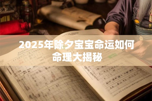 2025年除夕宝宝命运如何 命理大揭秘