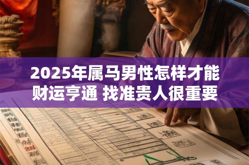 2025年属马男性怎样才能财运亨通 找准贵人很重要
