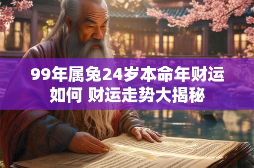 99年属兔24岁本命年财运如何 财运走势大揭秘