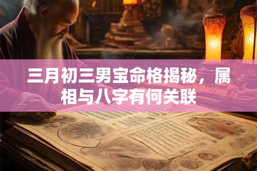 三月初三男宝命格揭秘，属相与八字有何关联