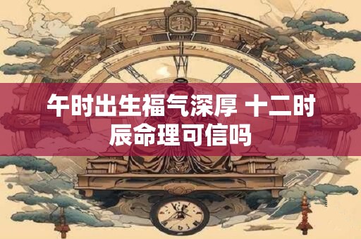 午时出生福气深厚 十二时辰命理可信吗