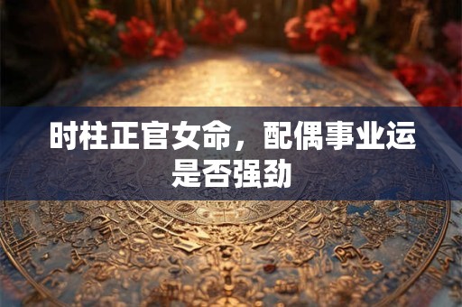 时柱正官女命，配偶事业运是否强劲