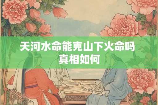 天河水命能克山下火命吗 真相如何