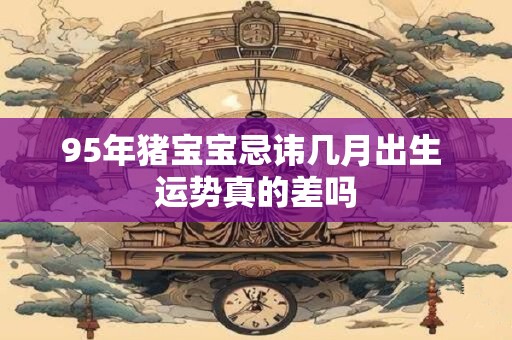 95年猪宝宝忌讳几月出生 运势真的差吗