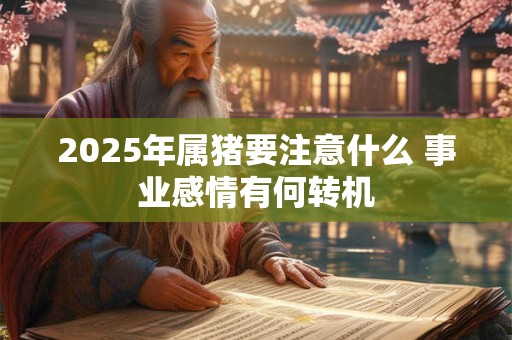 2025年属猪要注意什么 事业感情有何转机