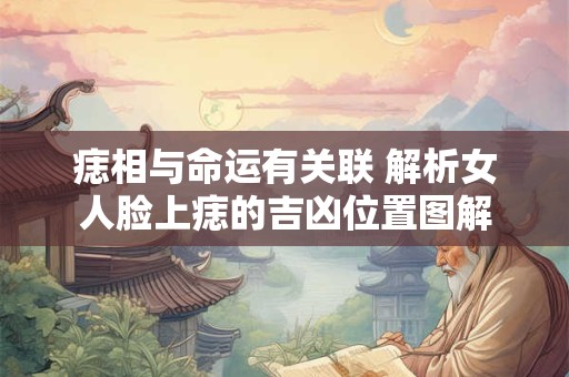 痣相与命运有关联 解析女人脸上痣的吉凶位置图解