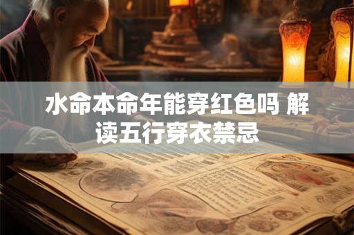 水命本命年能穿红色吗 解读五行穿衣禁忌