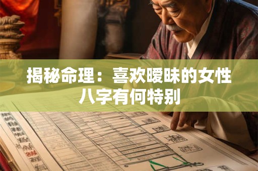 揭秘命理：喜欢暧昧的女性八字有何特别