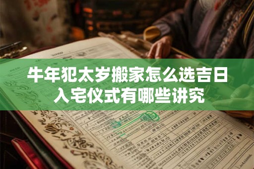 牛年犯太岁搬家怎么选吉日 入宅仪式有哪些讲究