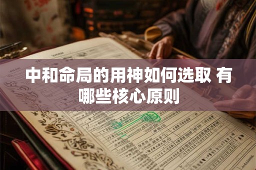 中和命局的用神如何选取 有哪些核心原则