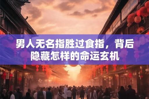 男人无名指胜过食指，背后隐藏怎样的命运玄机