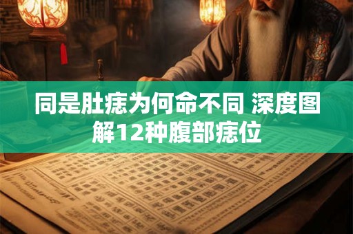 同是肚痣为何命不同 深度图解12种腹部痣位