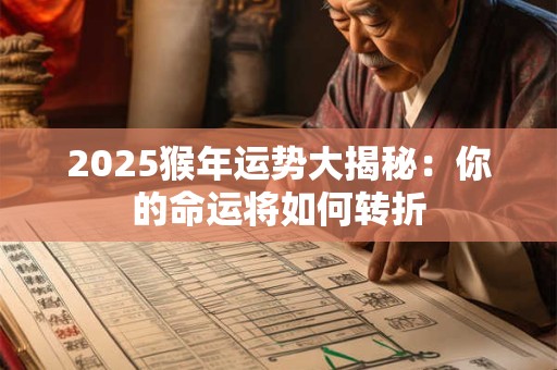 2025猴年运势大揭秘：你的命运将如何转折