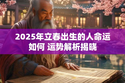 2025年立春出生的人命运如何 运势解析揭晓
