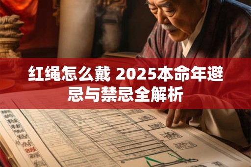 红绳怎么戴 2025本命年避忌与禁忌全解析
