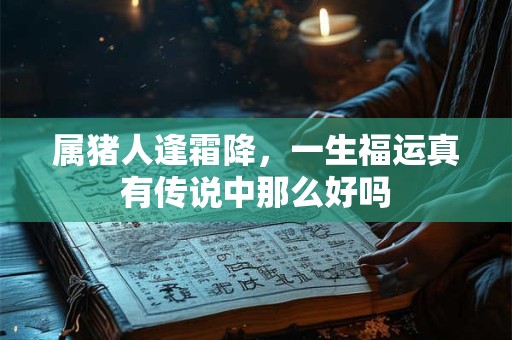 属猪人逢霜降，一生福运真有传说中那么好吗