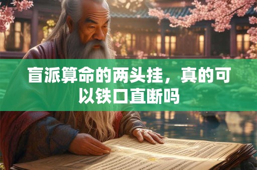 盲派算命的两头挂，真的可以铁口直断吗
