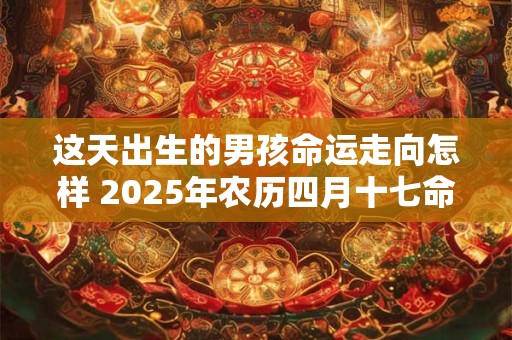 这天出生的男孩命运走向怎样 2025年农历四月十七命理分析