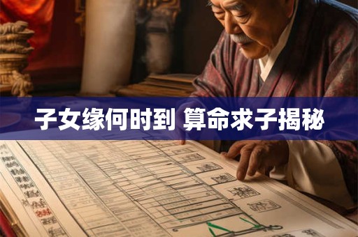 子女缘何时到 算命求子揭秘