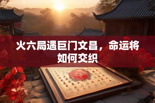 火六局遇巨门文昌，命运将如何交织