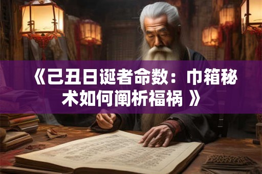 《己丑日诞者命数：巾箱秘术如何阐析福祸 》