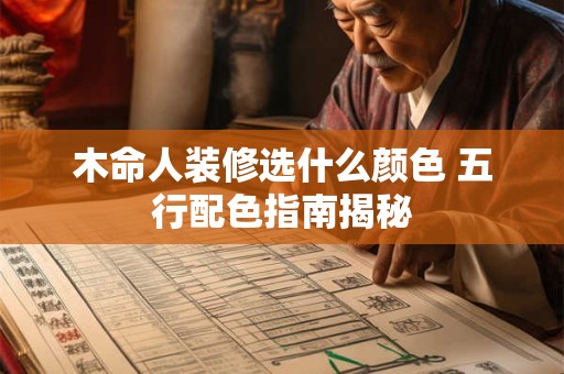 木命人装修选什么颜色 五行配色指南揭秘