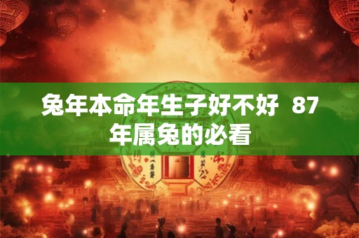 兔年本命年生子好不好  87年属兔的必看