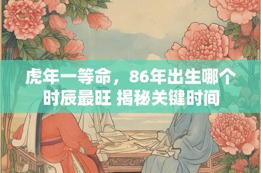 虎年一等命，86年出生哪个时辰最旺 揭秘关键时间