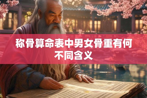 称骨算命表中男女骨重有何不同含义