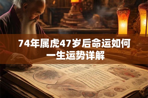 74年属虎47岁后命运如何 一生运势详解
