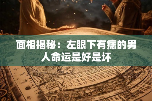 面相揭秘：左眼下有痣的男人命运是好是坏