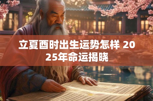立夏酉时出生运势怎样 2025年命运揭晓