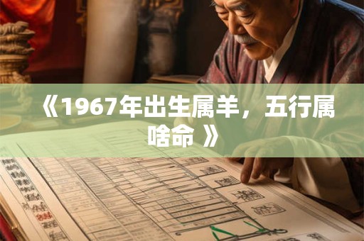 《1967年出生属羊，五行属啥命 》