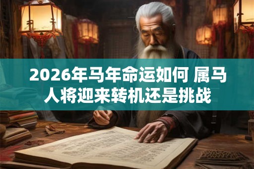 2026年马年命运如何 属马人将迎来转机还是挑战