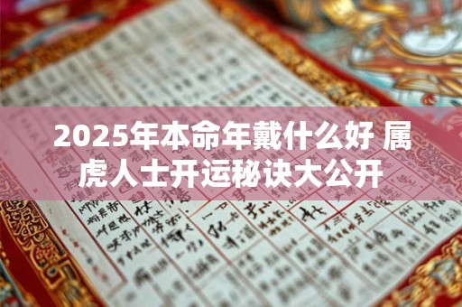 2025年本命年戴什么好 属虎人士开运秘诀大公开