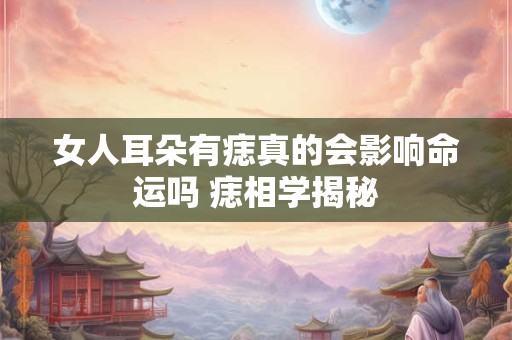 女人耳朵有痣真的会影响命运吗 痣相学揭秘