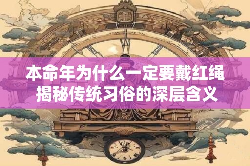 本命年为什么一定要戴红绳 揭秘传统习俗的深层含义
