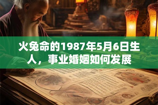火兔命的1987年5月6日生人，事业婚姻如何发展