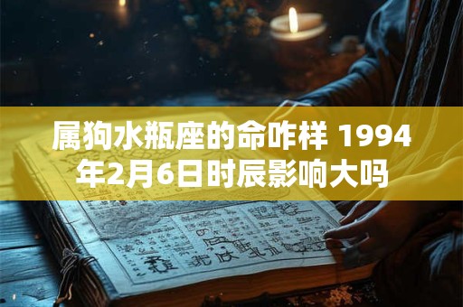 属狗水瓶座的命咋样 1994年2月6日时辰影响大吗