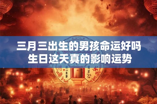 三月三出生的男孩命运好吗 生日这天真的影响运势