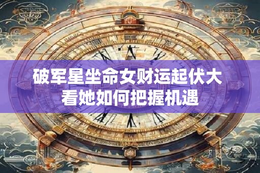 破军星坐命女财运起伏大 看她如何把握机遇