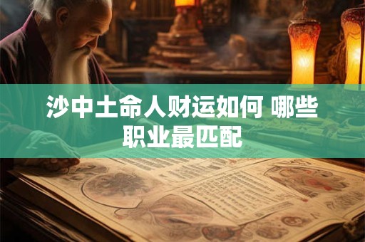 沙中土命人财运如何 哪些职业最匹配