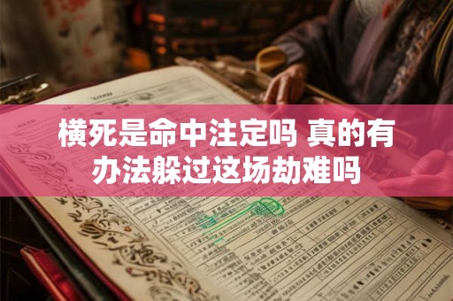 横死是命中注定吗 真的有办法躲过这场劫难吗