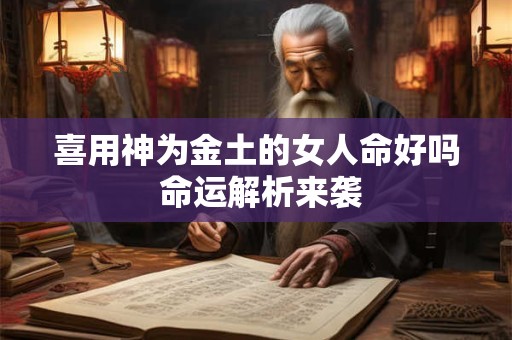喜用神为金土的女人命好吗 命运解析来袭