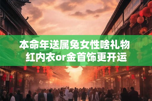 本命年送属兔女性啥礼物 红内衣or金首饰更开运