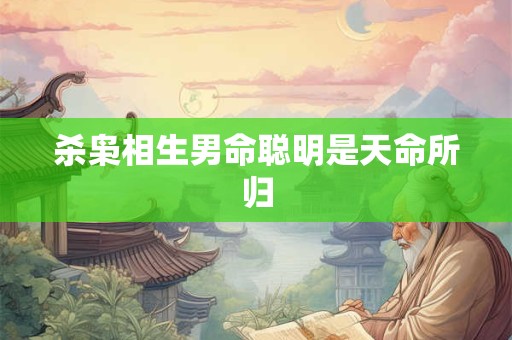 杀枭相生男命聪明是天命所归 杀枭相生男命聪明是天命所归