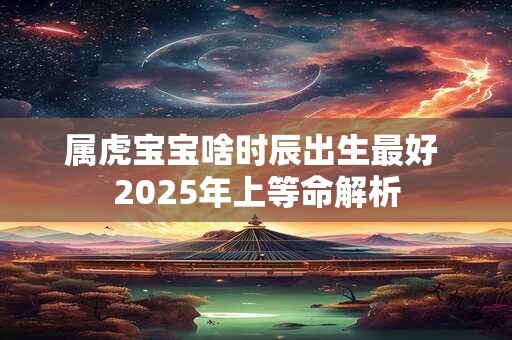 属虎宝宝啥时辰出生最好 2025年上等命解析